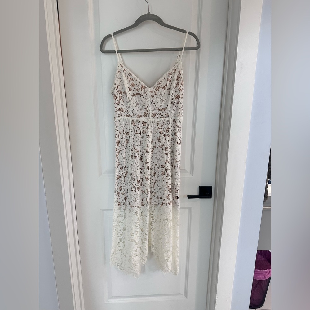 Medium Lulu's Ivory Lace Overlay Dress